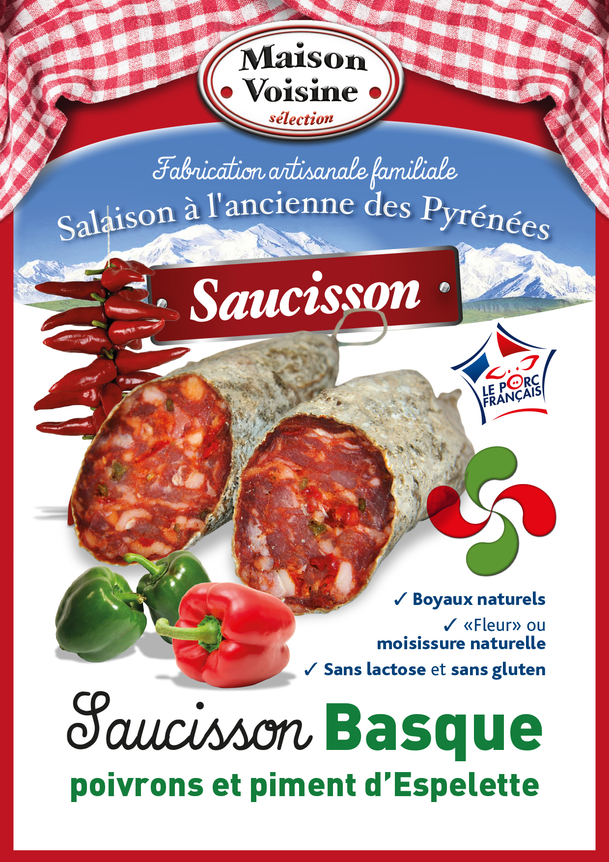 Saucisson basque fabrication artisanale